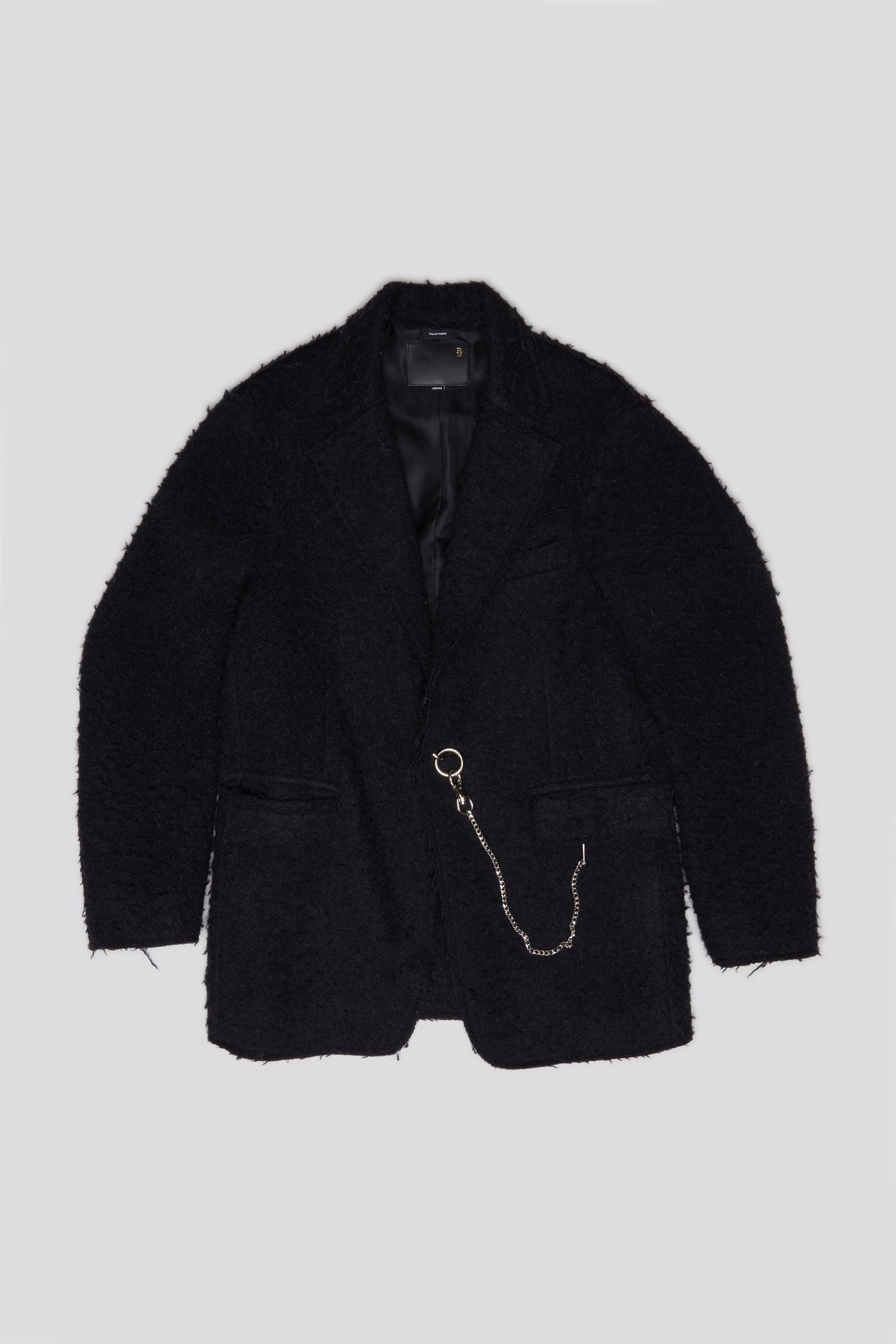 Raw Cut Ragged Blazer - Black Wool