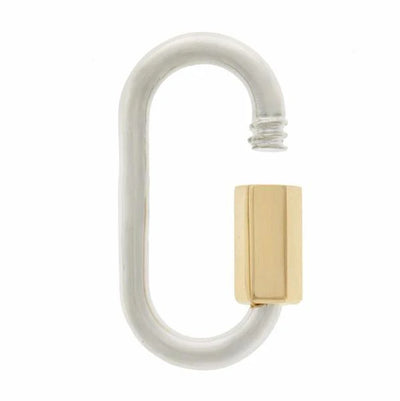 Regular Lock in Mixed Metals - Silver/14K Yellow Gold