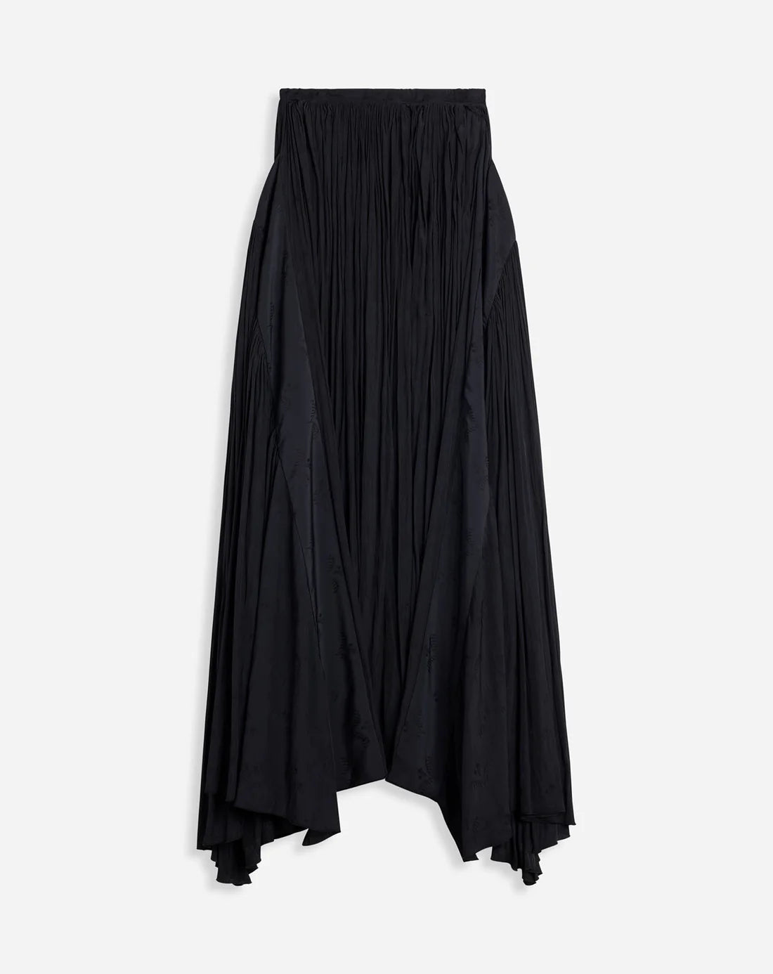 LONG PLEATED SKIRT - Black