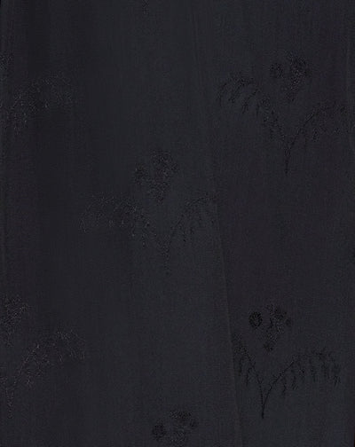SLEEVELESS JACQUARD CHARMEUSE TOP - Black