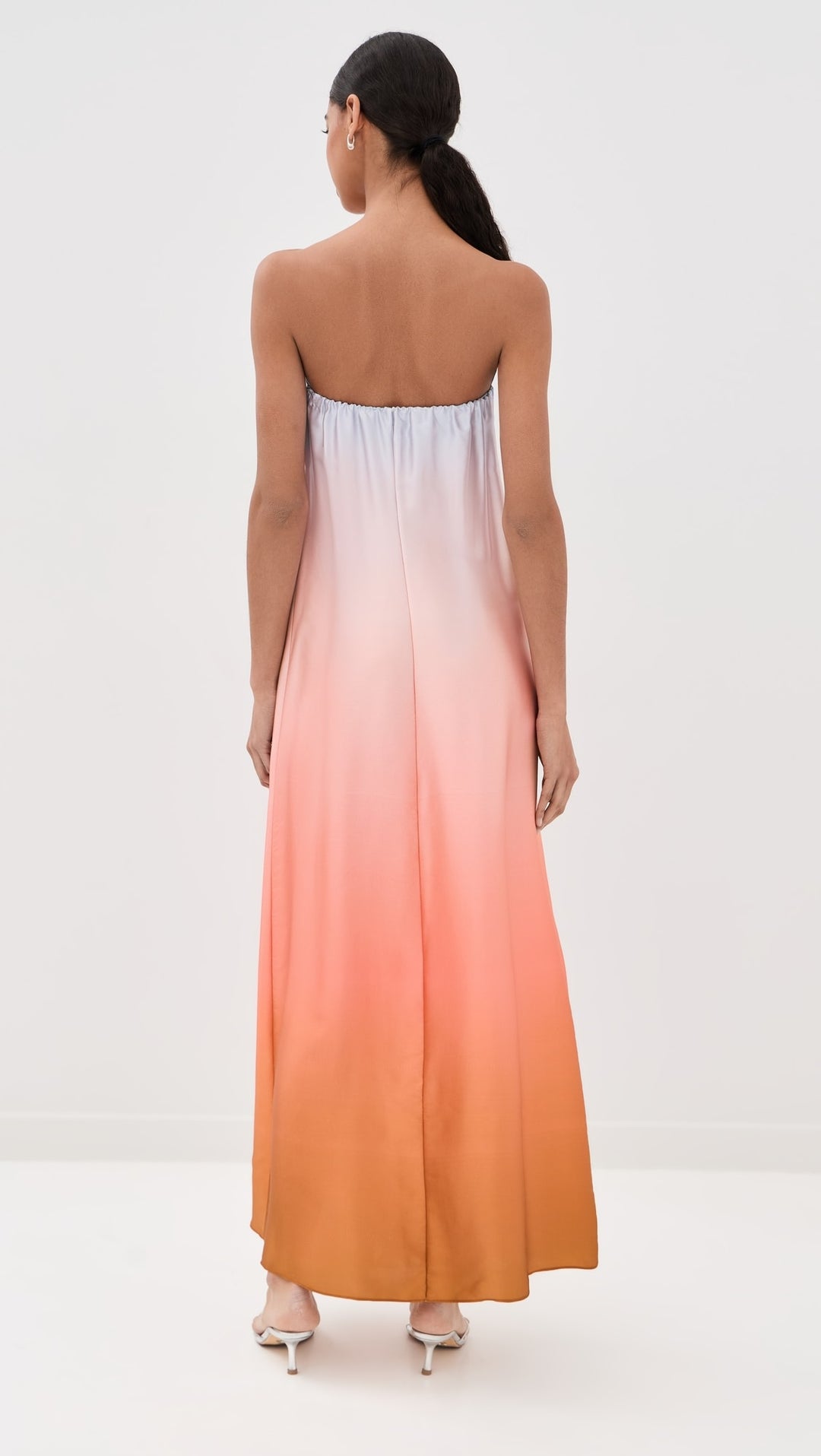 Arden Strapless Silk Ombre Maxi Dress - Pink Multi