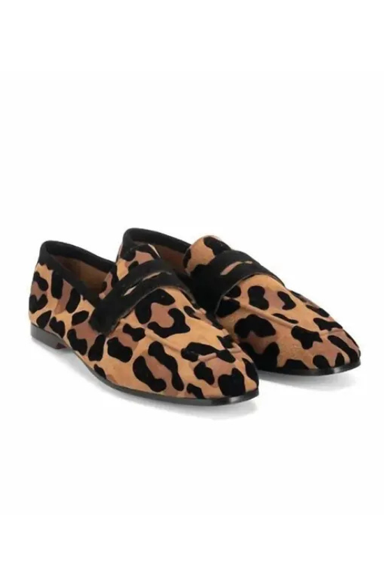 Milano Essenziale Classic Suede Loafer in Leopard