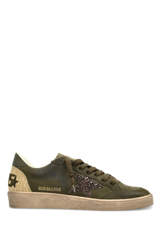 Ball Star Sneaker – Olive Suede & Glitter Star
