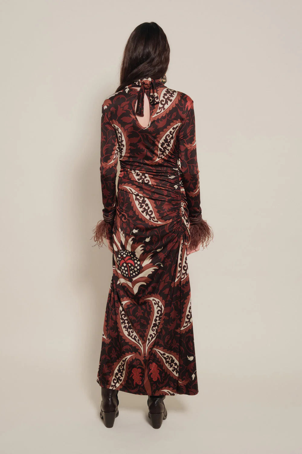 Start Point Dress - Black/Mocca/Sand/Red