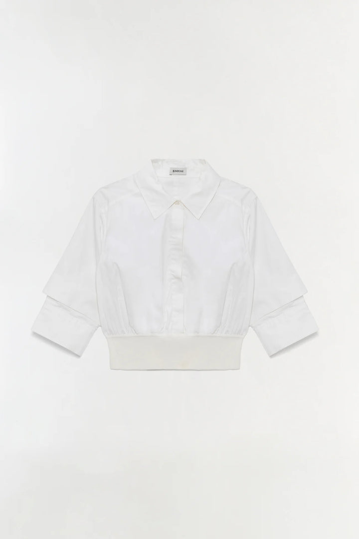 Stiles Knit Cotton Shirt - White