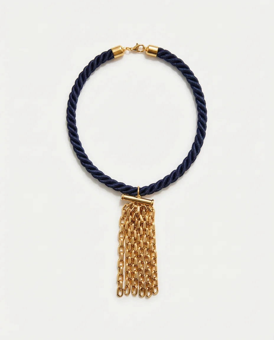 Cosima Necklace - Navy