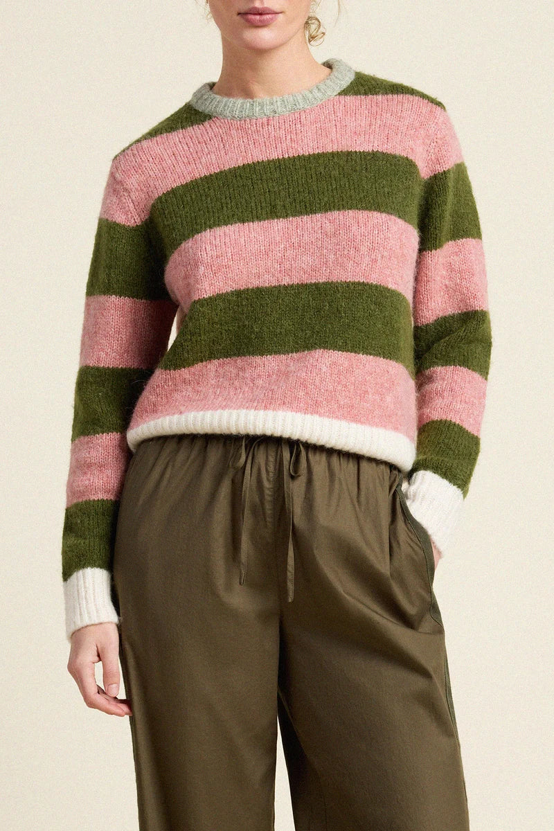 Cleo Sweater - Pink Stripe