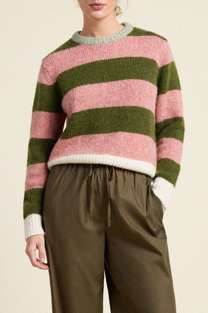 Cleo Sweater - Pink Stripe