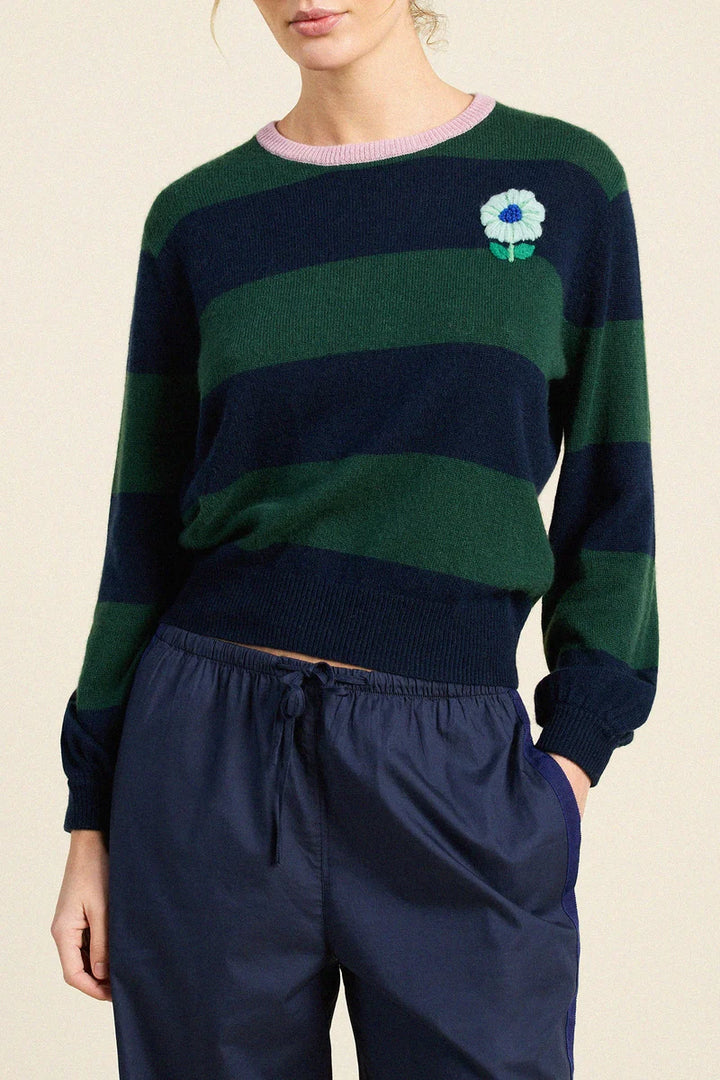Ryann Sweater - Navy/Green