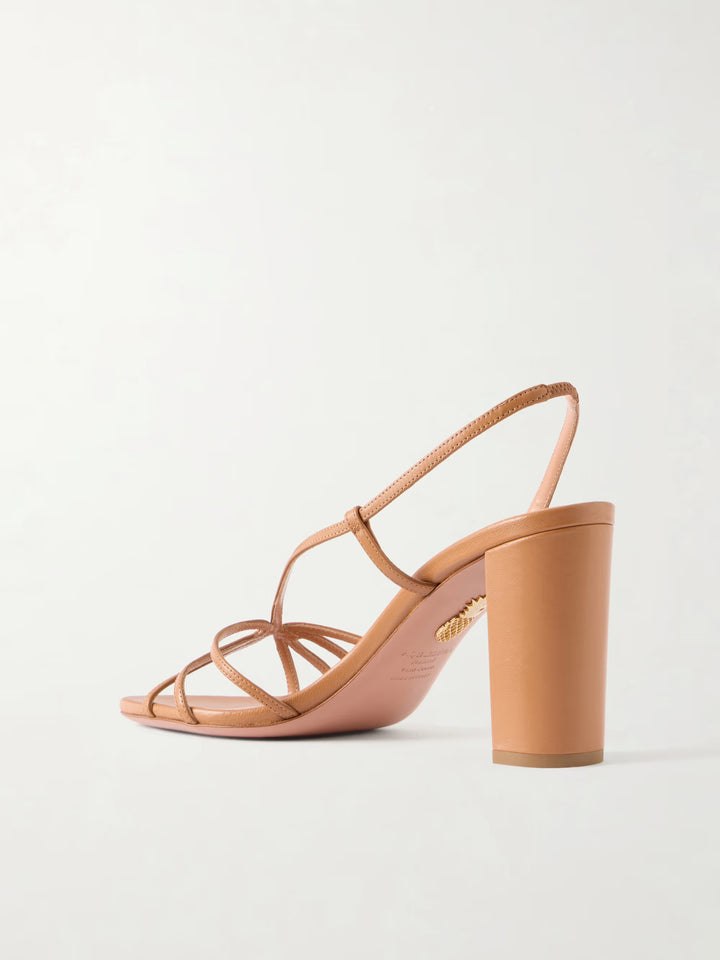 Talk To Me 85 leather sandals - Camel
