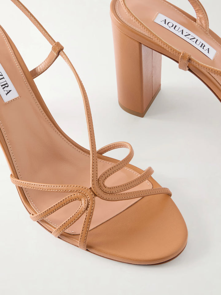Talk To Me 85 leather sandals - Camel