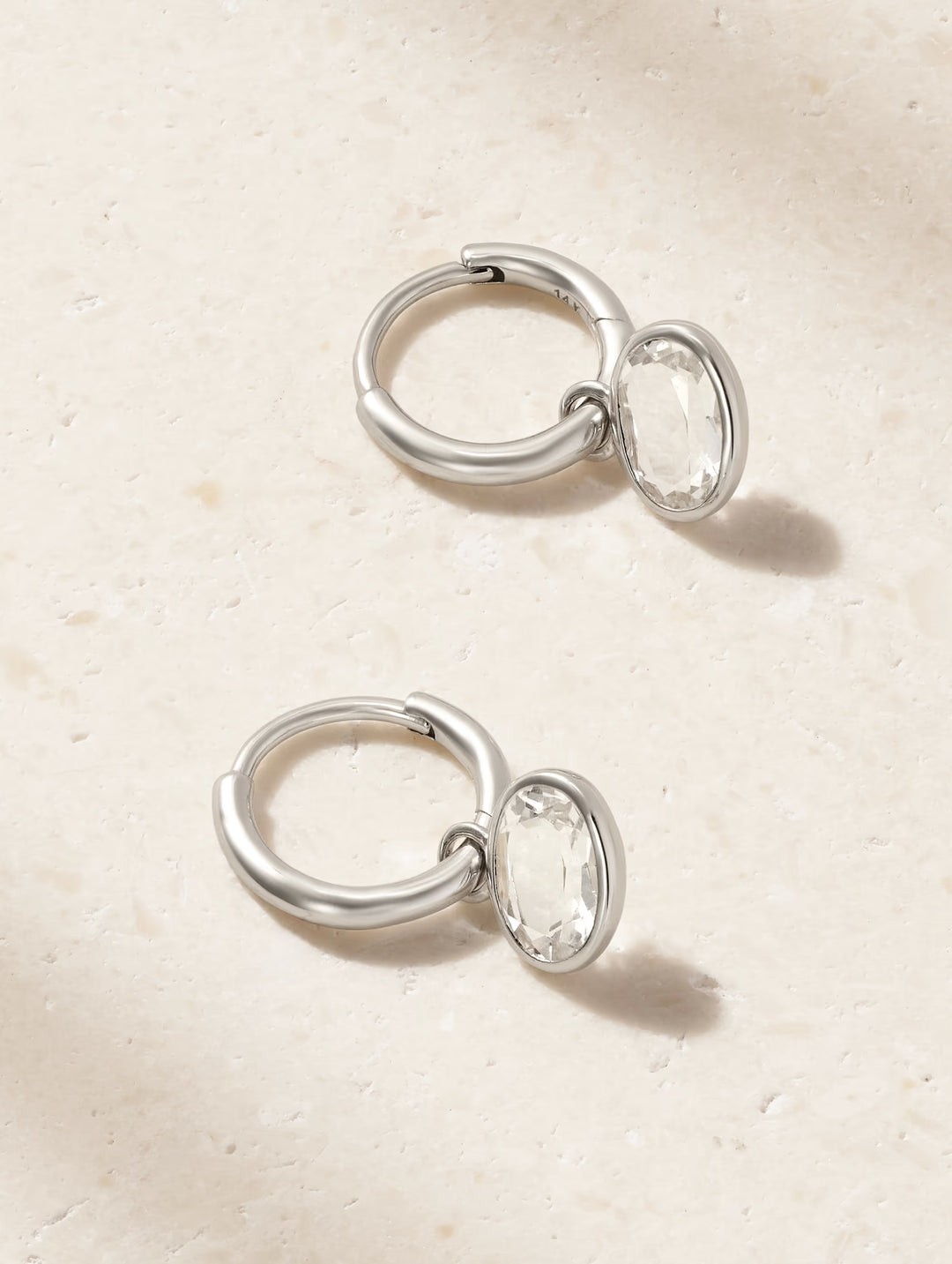 Orbit White Topaz Earrings