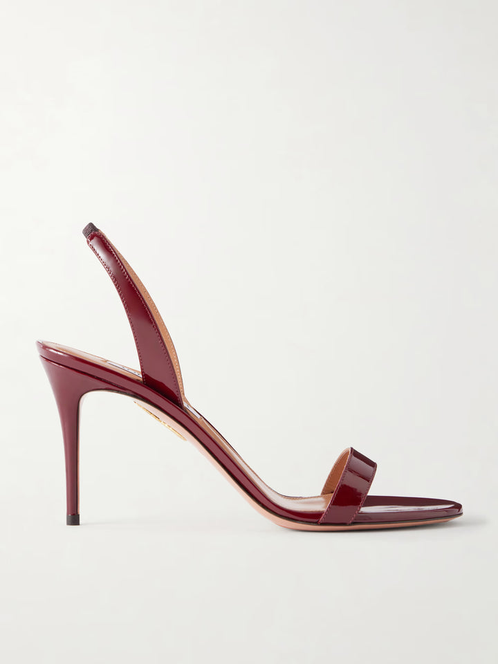 So Nude 85 patent leather sandals - Garnet