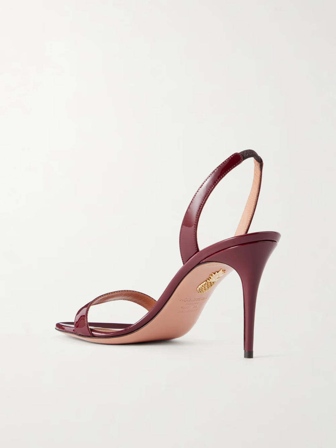 So Nude 85 patent leather sandals - Garnet