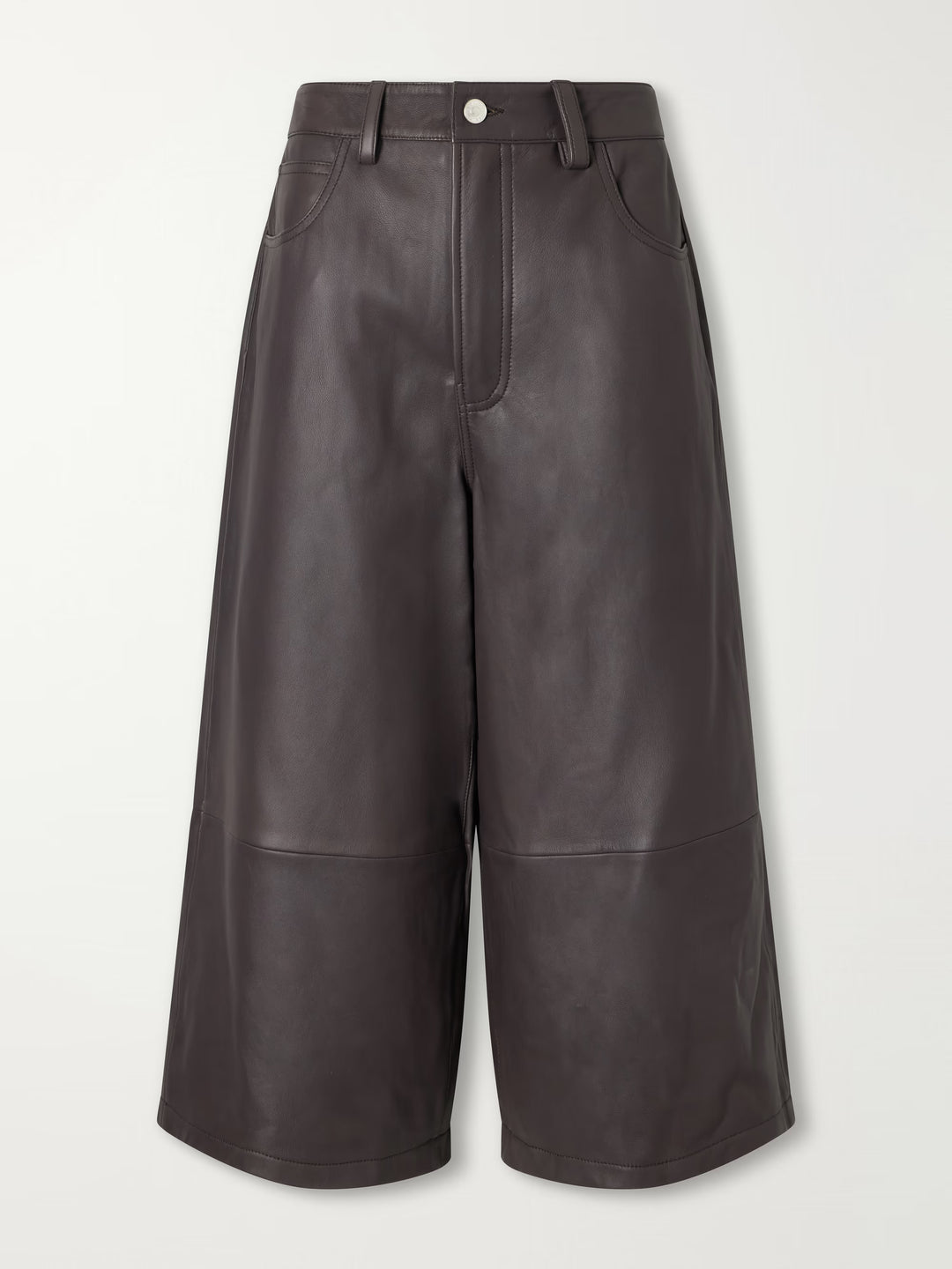 Hunter Leather Culotte - Dark Brown