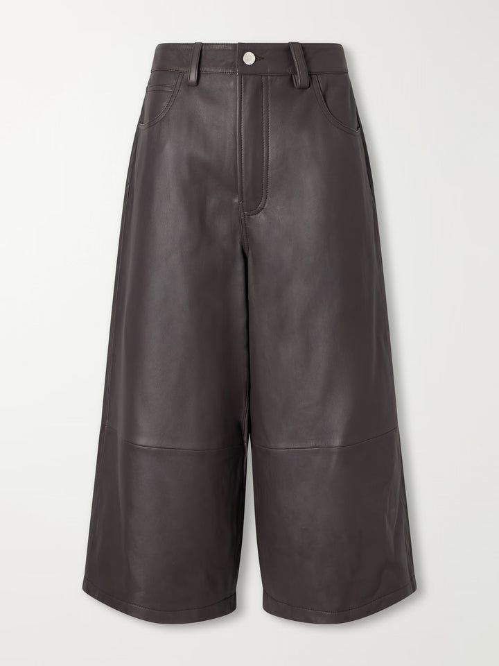 Hunter Leather Culotte - Dark Brown
