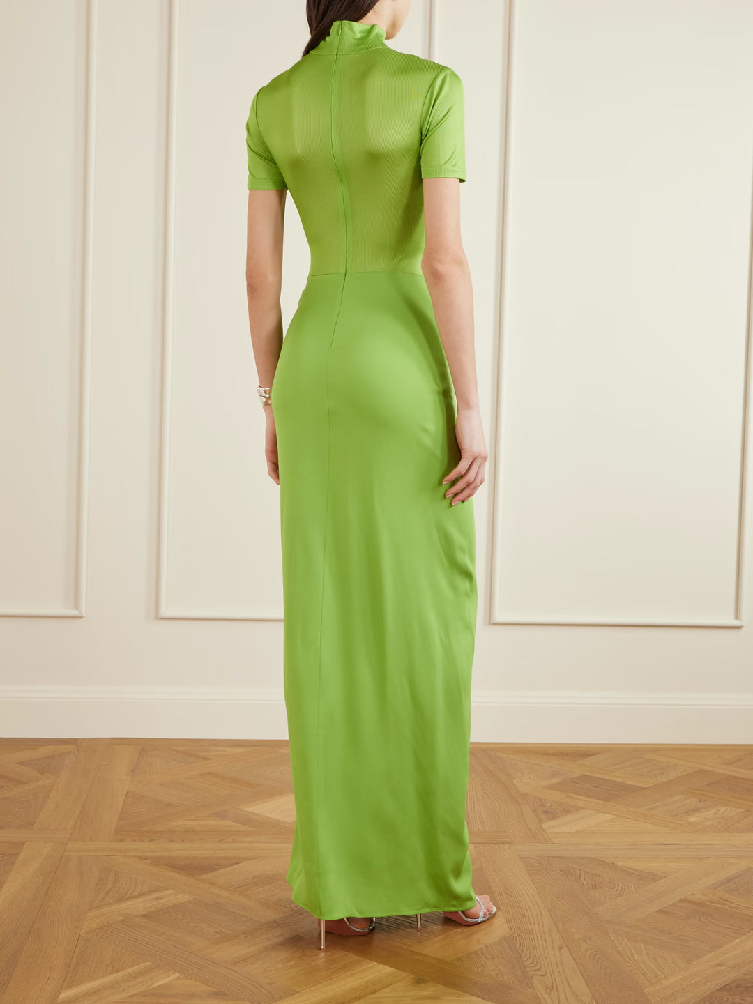 Fusion Ruches Tee Gown - Medium Green