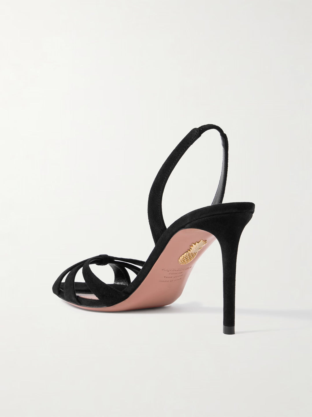 Tati Sandal in Velvet 85 mm - Black
