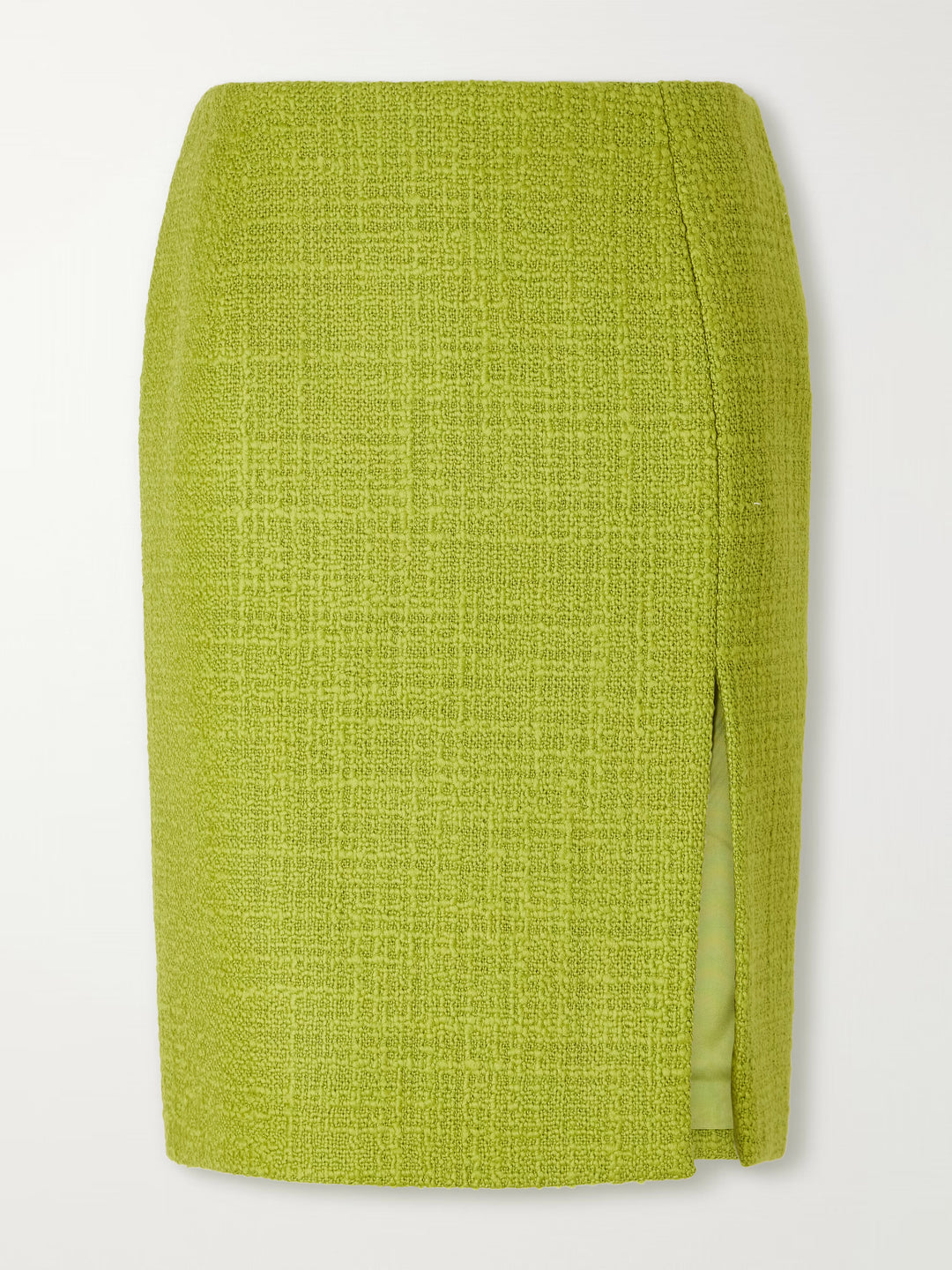 Bouclé-Tweed Midi Skirt - Kelly Green