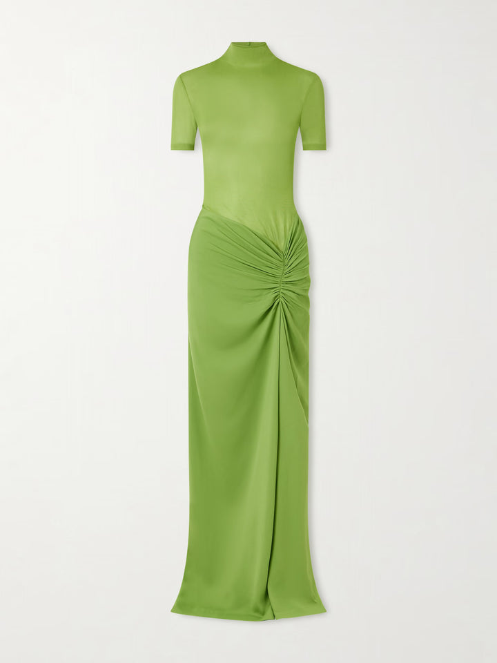 Fusion Ruches Tee Gown - Medium Green