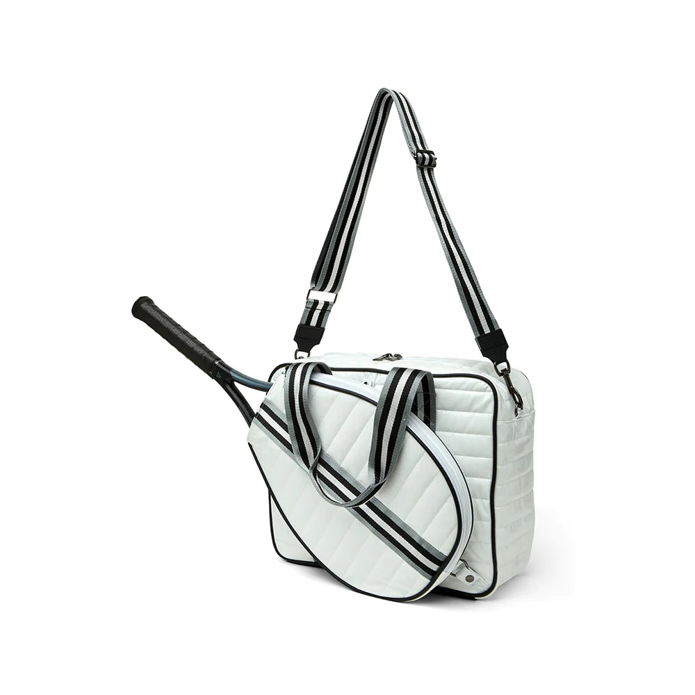 YOU ARE THE CHAMPION TENNIS BAG - White Patent