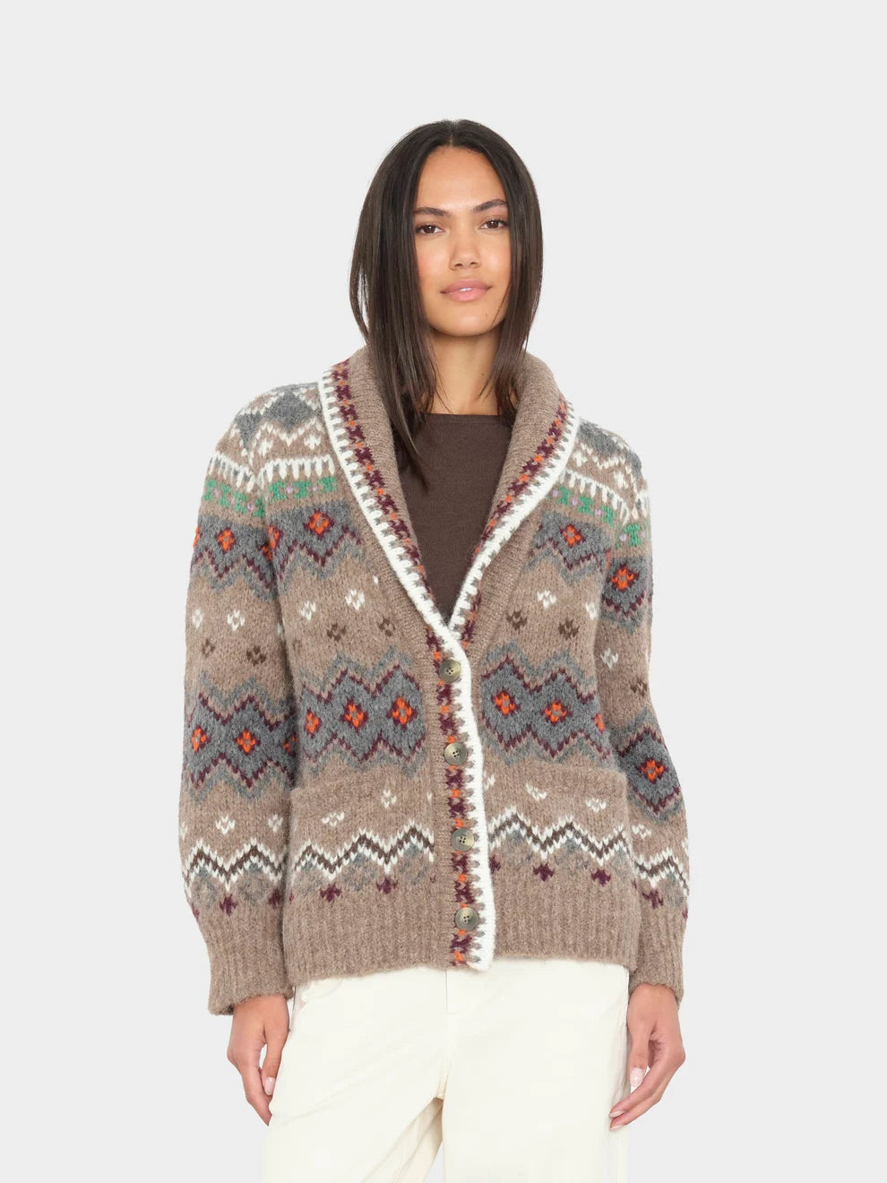 Timberline Vail Cardigan - Brown Multi
