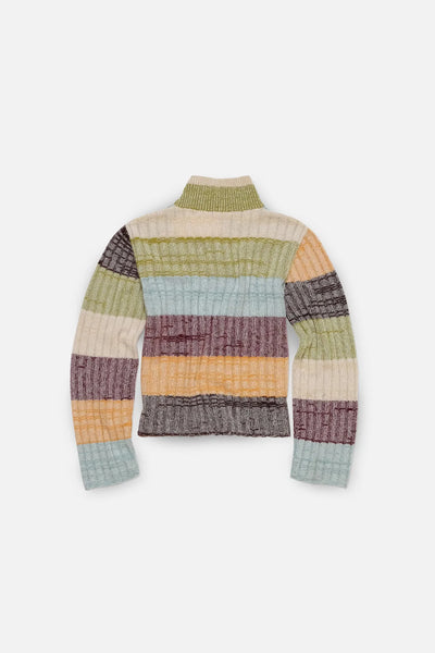 OASIS RIB MOCK SWEATER - maroon rib