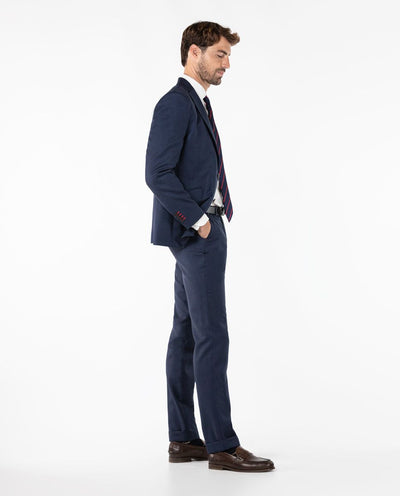 Birdseye Trouser Suit Separate - Navy