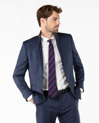 BIRDSEYE BLAZER SUIT SEPERATE - navy