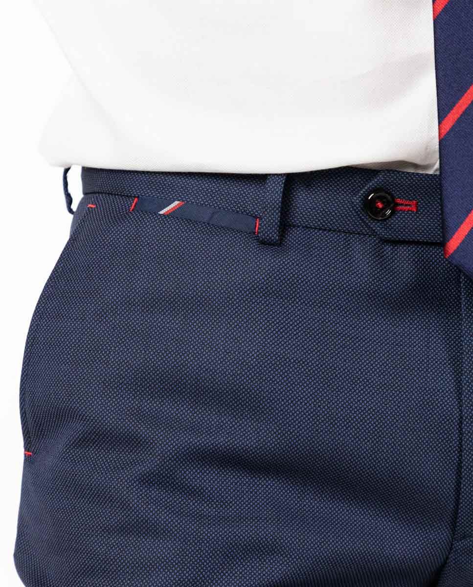 Birdseye Trouser Suit Separate - Navy