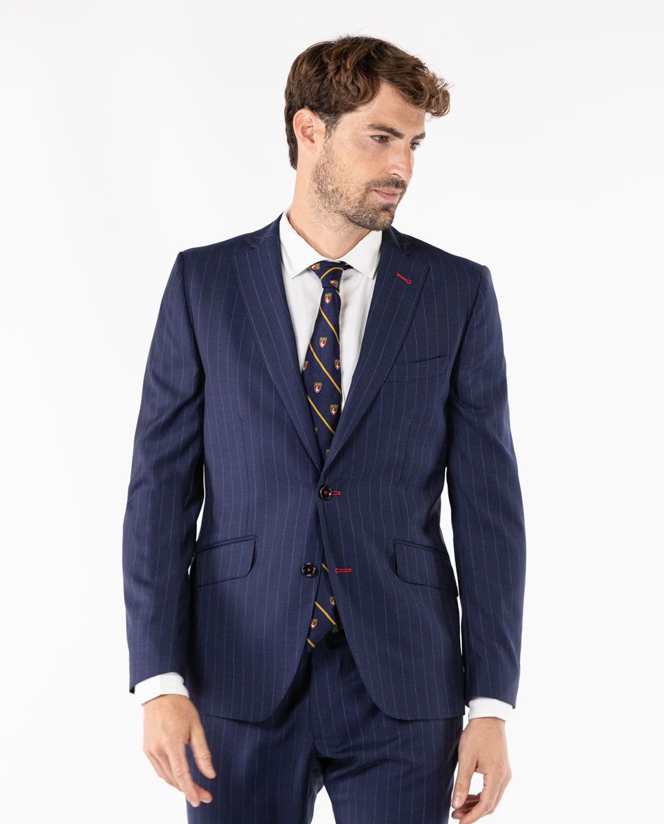 PINSTRIPE BLAZER SUIT SEPERATE - navy