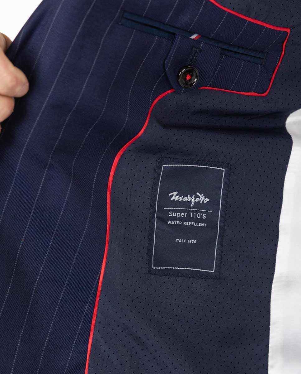 PINSTRIPE BLAZER SUIT SEPERATE - navy