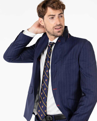 PINSTRIPE BLAZER SUIT SEPERATE - navy