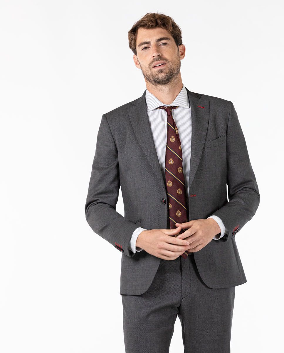 BIRDS EYE BLAZER SUIT separate - grey