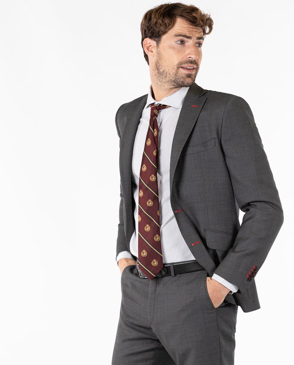 BIRDS EYE BLAZER SUIT separate - grey