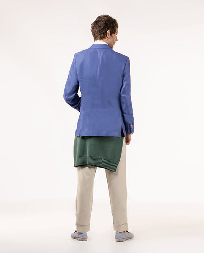 Linen Blazer - Blue