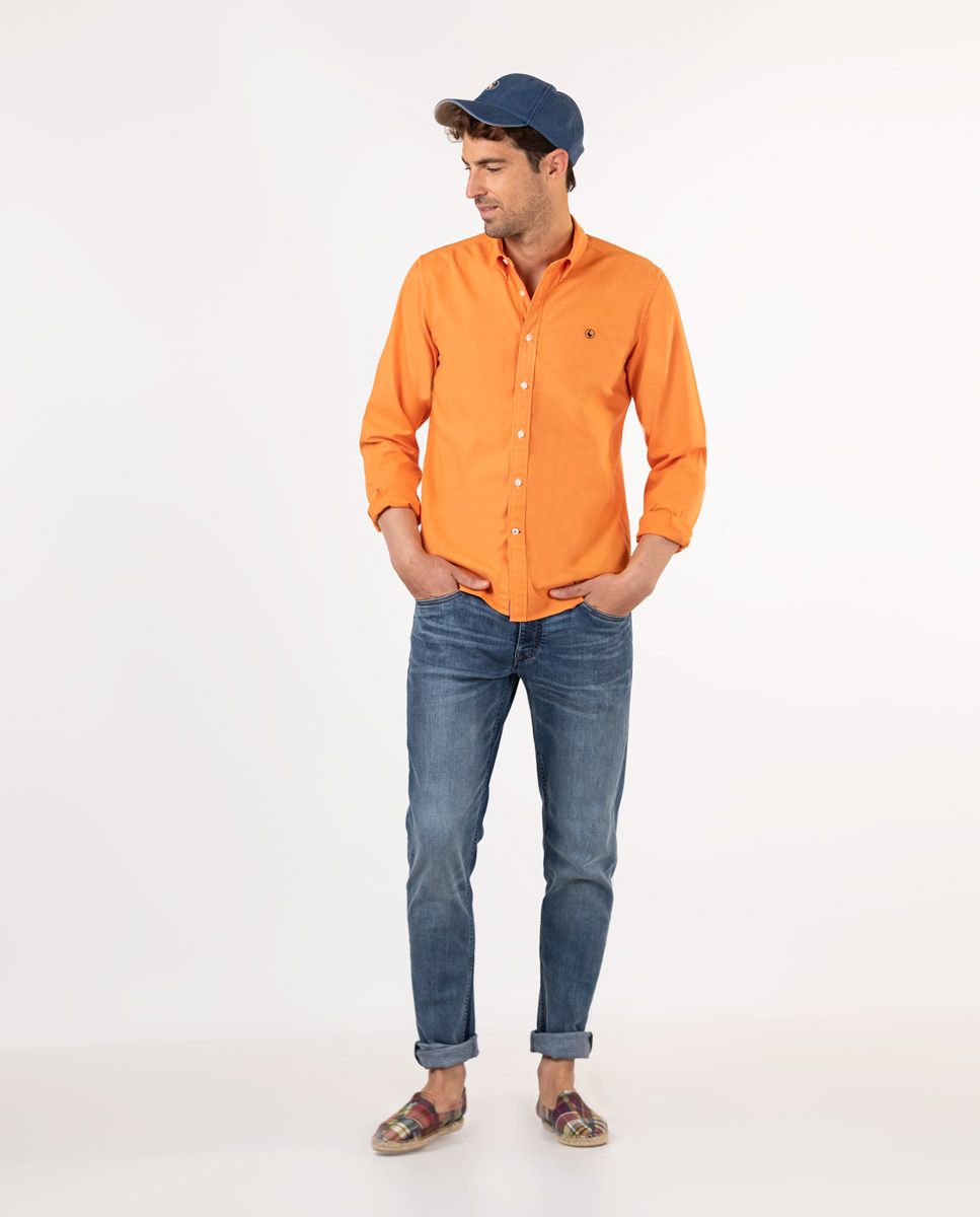 Garment Dyed Shirt - Orange