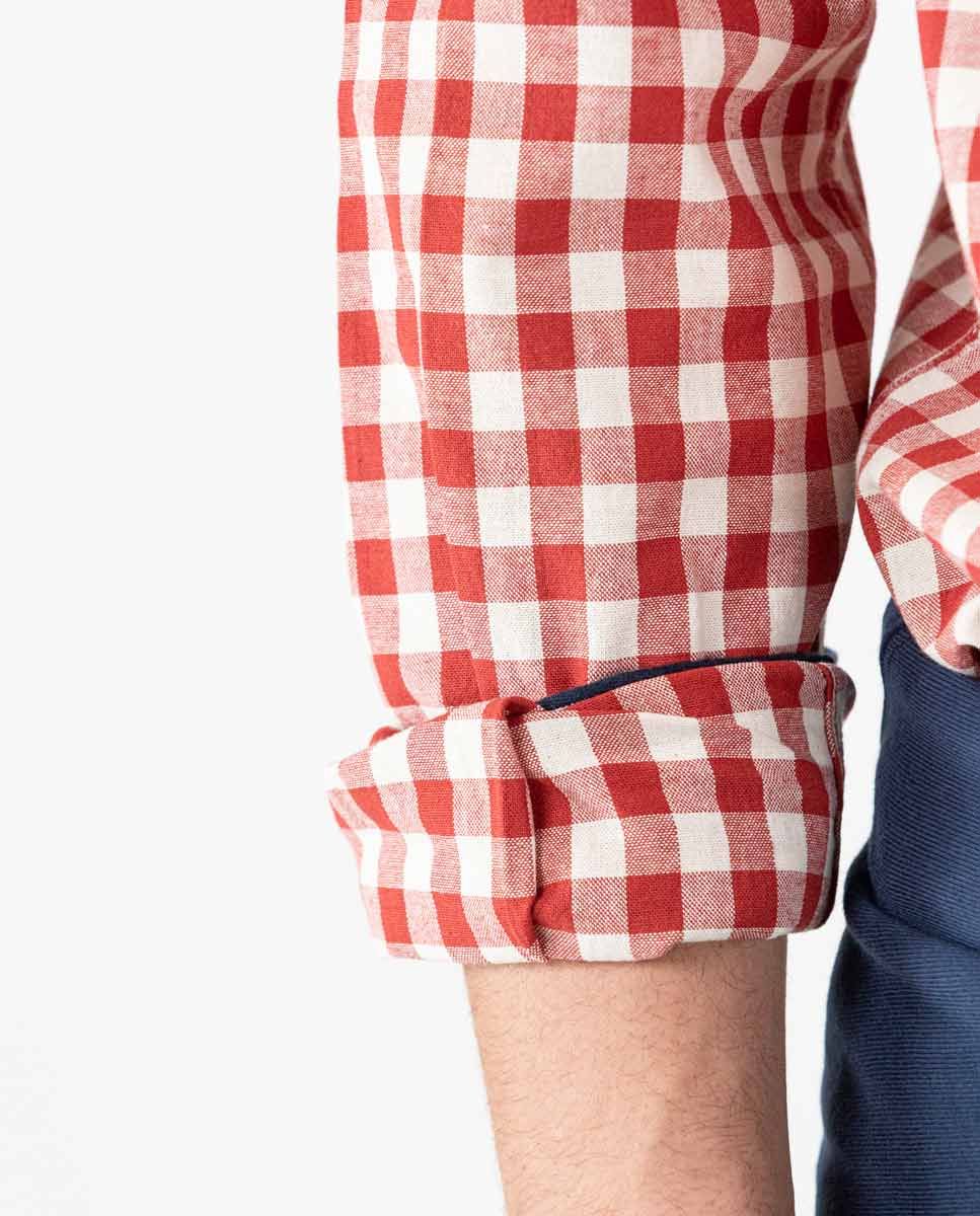 Gingham Shirt - red