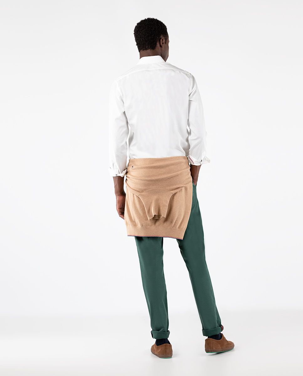 Icon Ribbon Twill Shirt - White