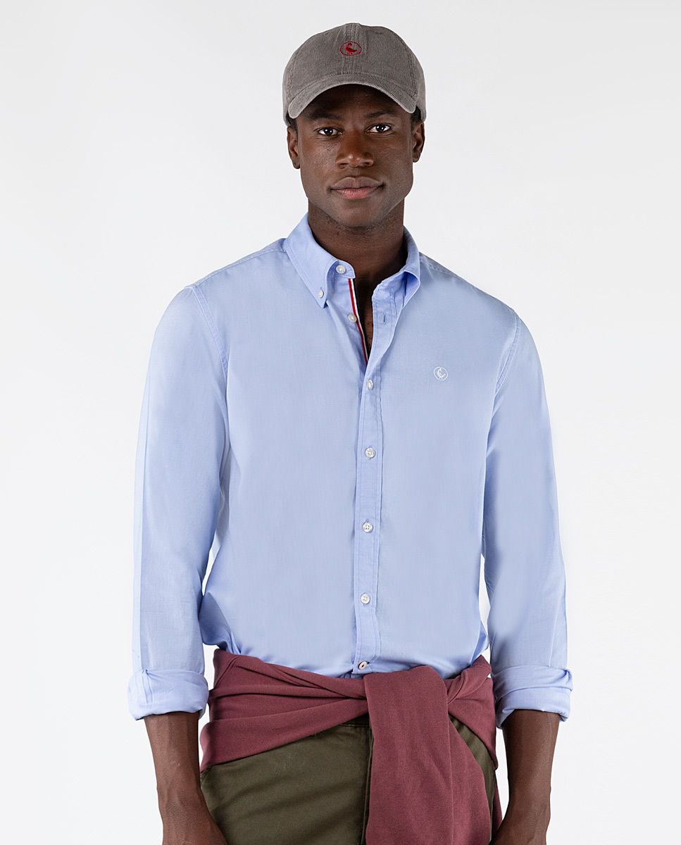 Icon Ribbon Twill Shirt - Light Blue