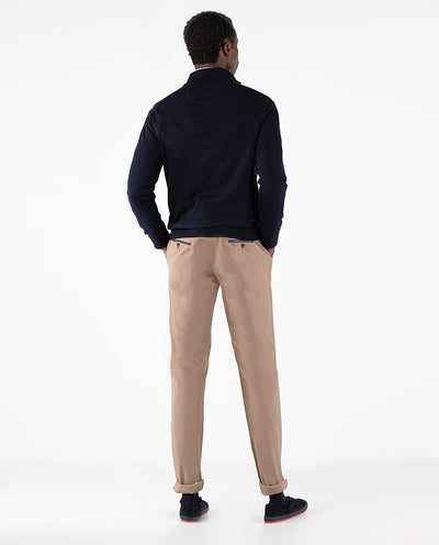 ZIP UP SWEATER -navy