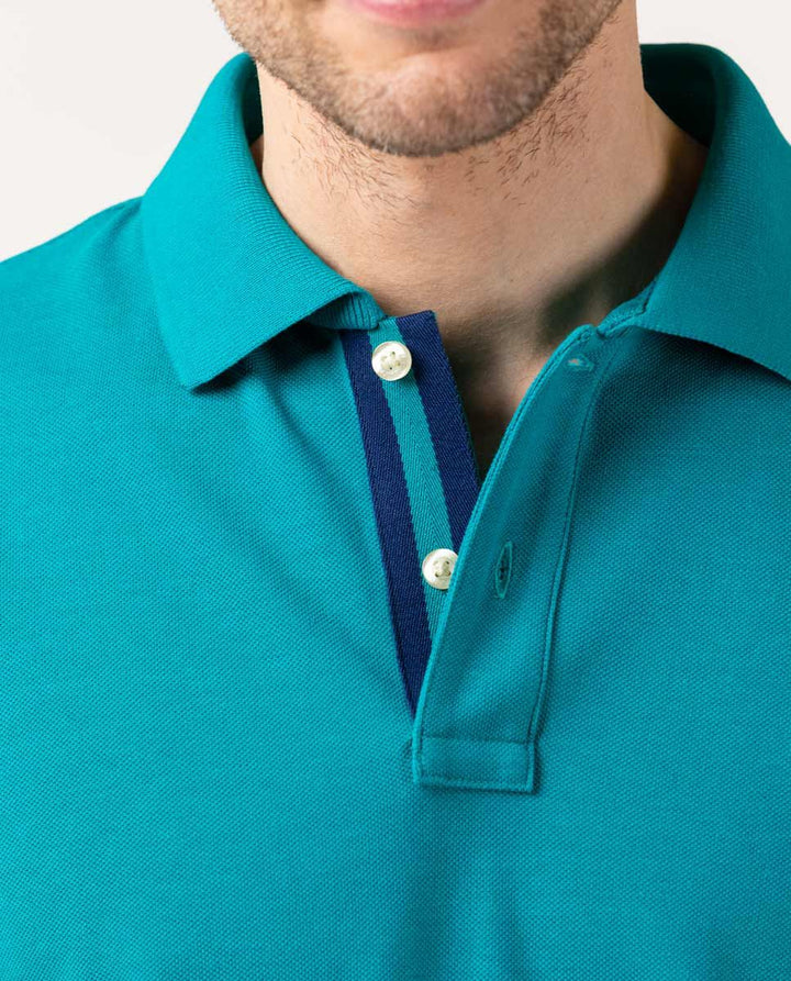 Plain Polo - Aqua Green