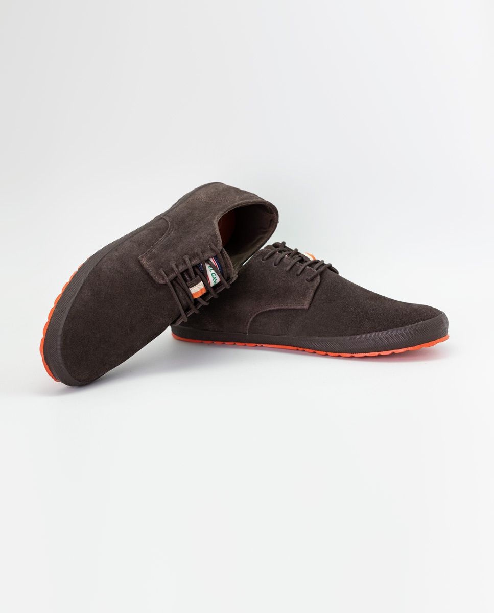 SUEDE DERBY SHOE - brown