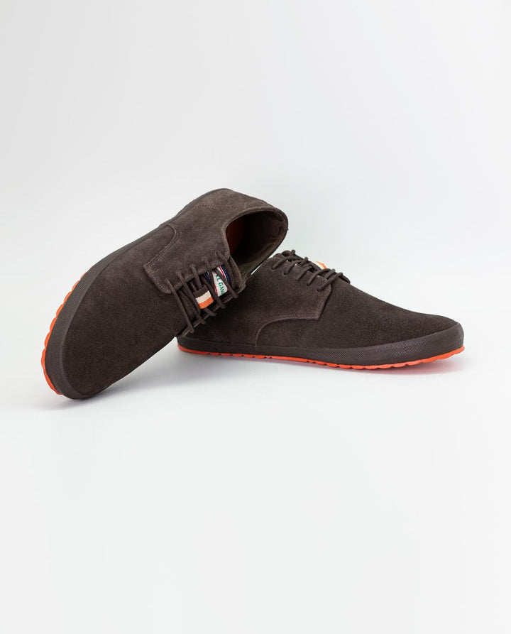 SUEDE DERBY SHOE - brown