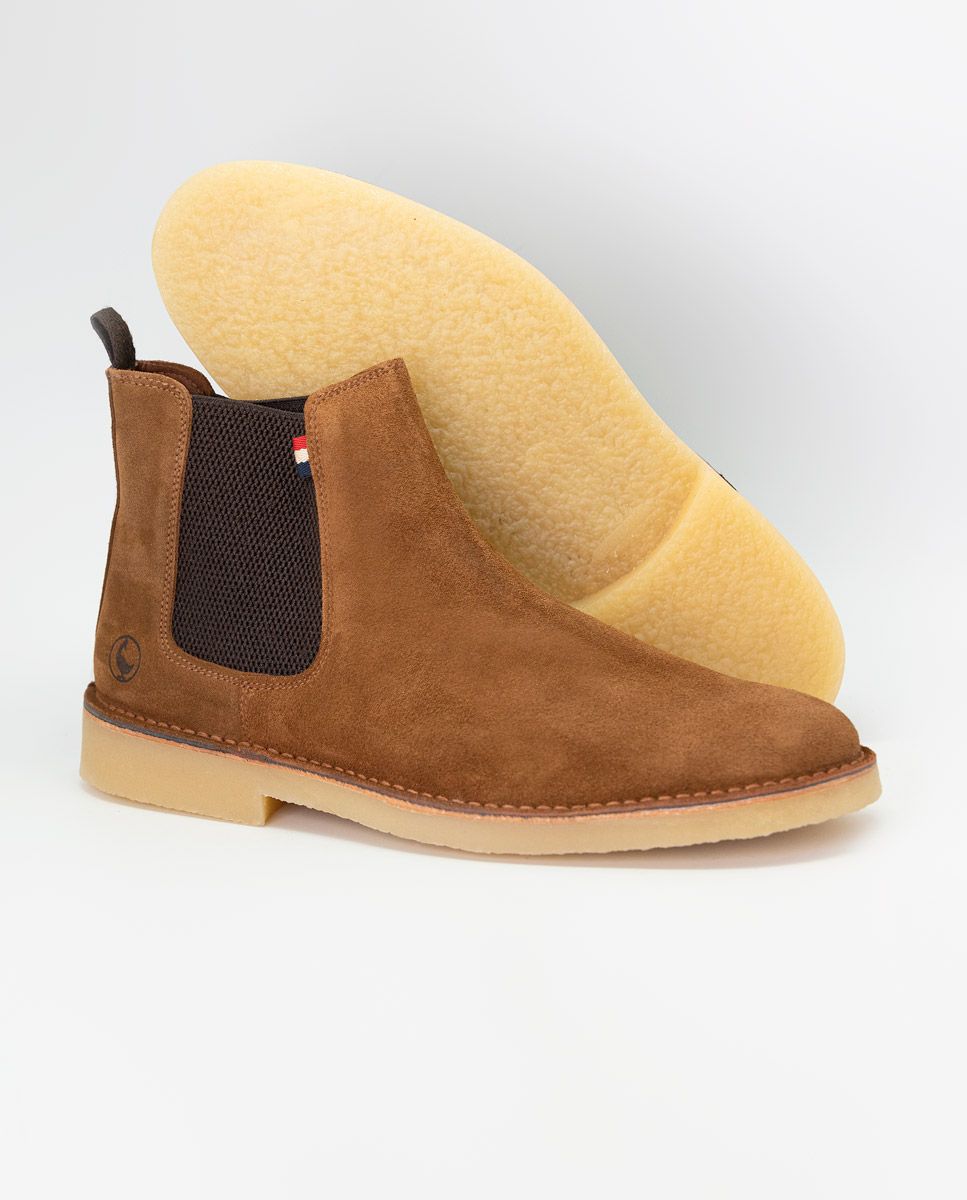 SUEDE CHELSEA BOOT - camel