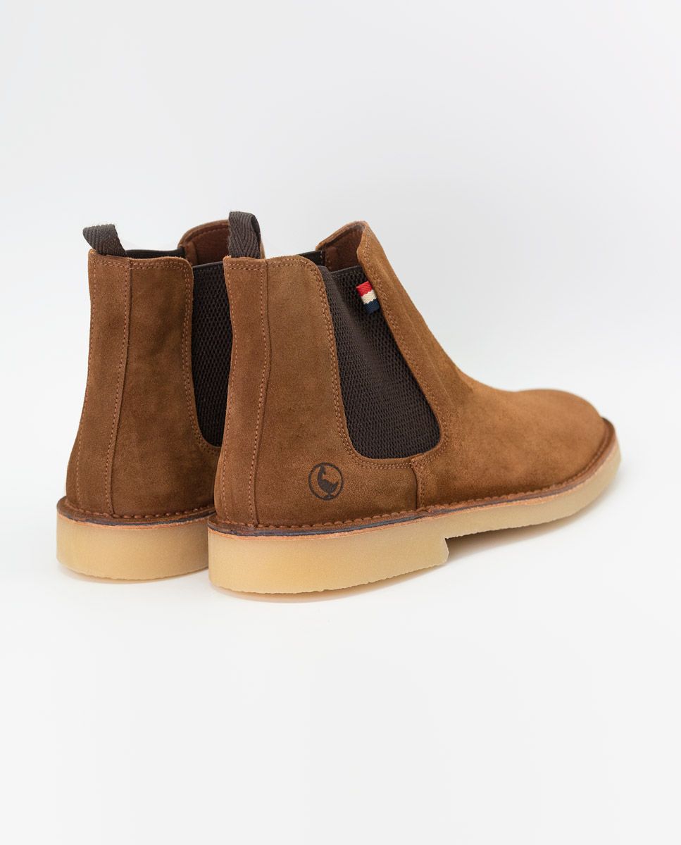 SUEDE CHELSEA BOOT - camel