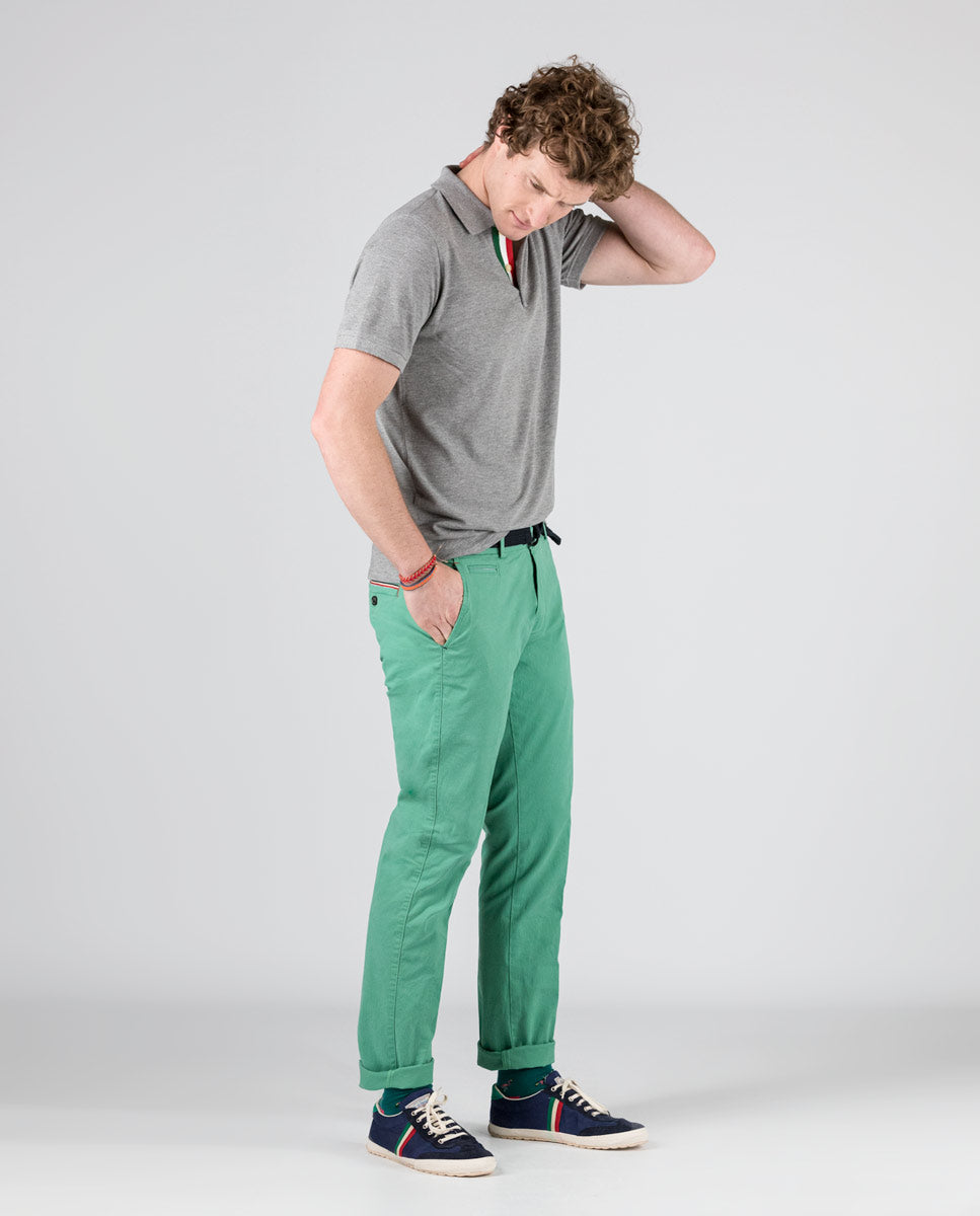 Polo Pique Short Sleeve Shirt - Grey Melange