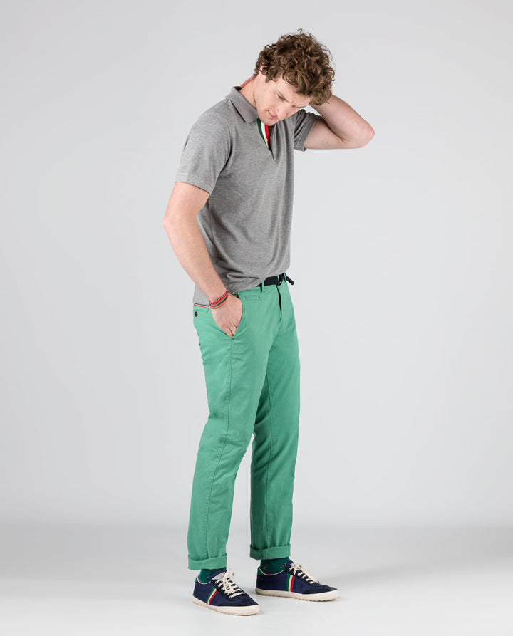 Polo Pique Short Sleeve Shirt - Grey Melange