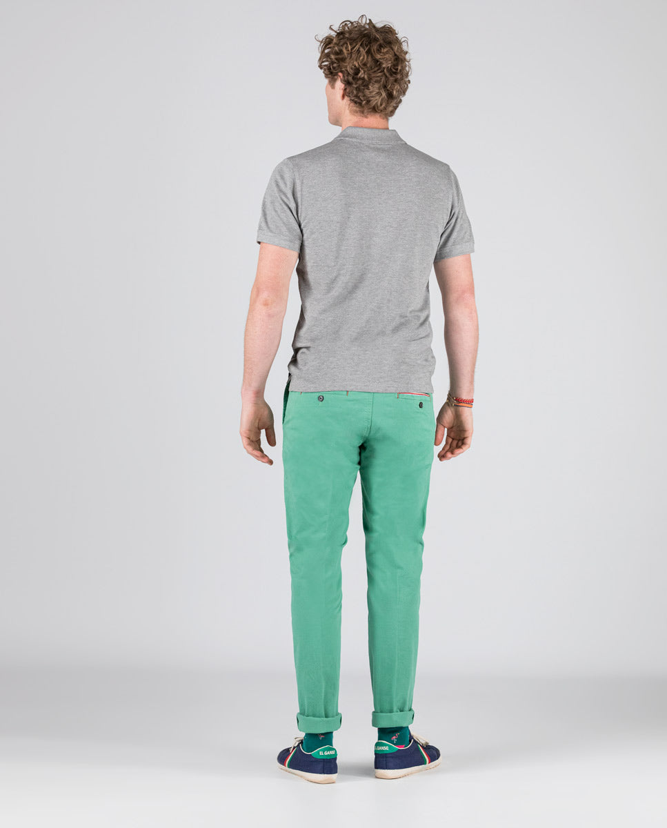 Polo Pique Short Sleeve Shirt - Grey Melange