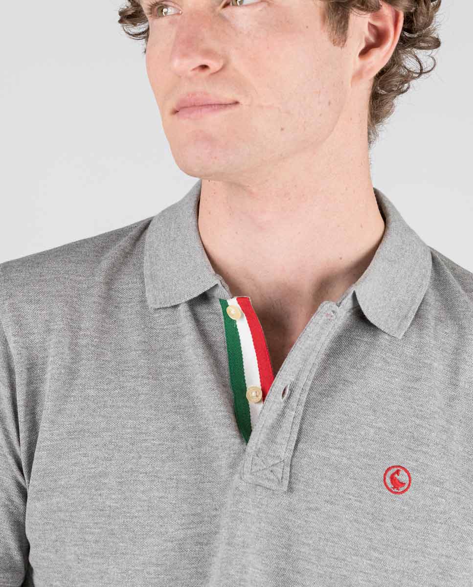 Polo Pique Short Sleeve Shirt - Grey Melange